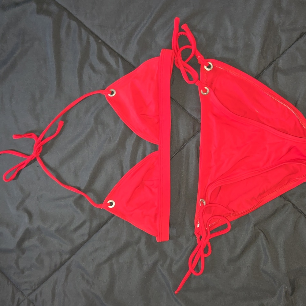 Red Triangle Bikini Set La Blanca Small